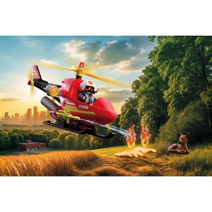 Playmobil City Action Firefighting Helicopter (New Style)