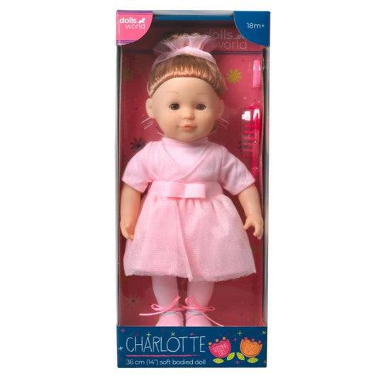 Dolls World Charlotte Pink Ballerina Doll
