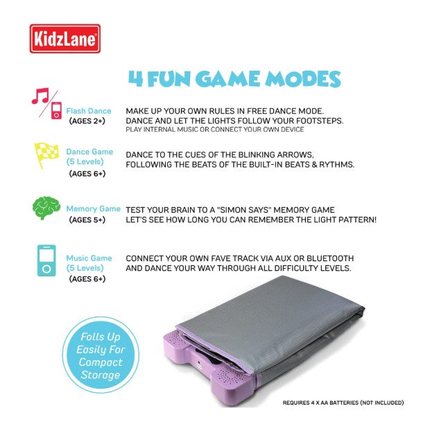 KidzLane Dance Mat With 4 Game Modes
