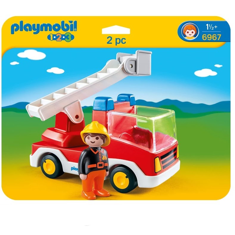 Playmobil 1.2.3 Fire Truck With Ladder