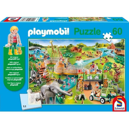 Playmobil: A Zoo Adventure Puzzle (Inc One Figure) 60 Pieces
