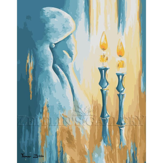 Shabbos Candle Lighting - Paint By Number