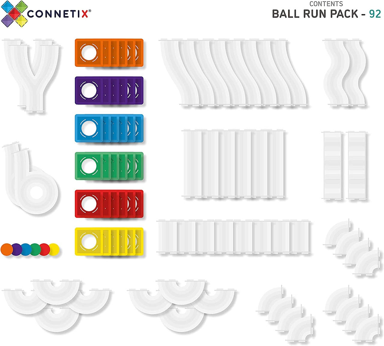 Connetix Marble Run 92 Piece Ball Run