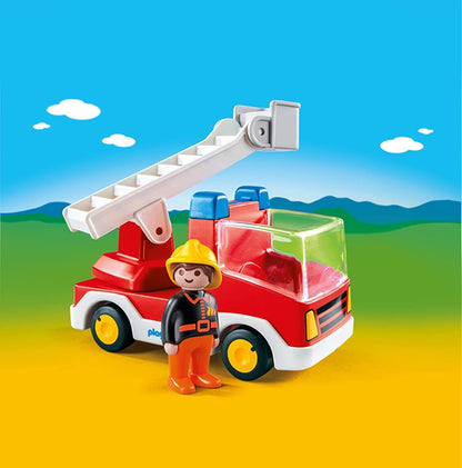 Playmobil 1.2.3 Fire Truck With Ladder