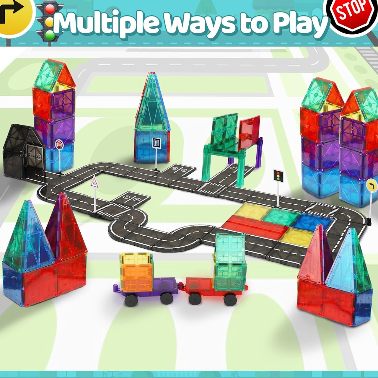 Playmags Road Set - 50 Pieces