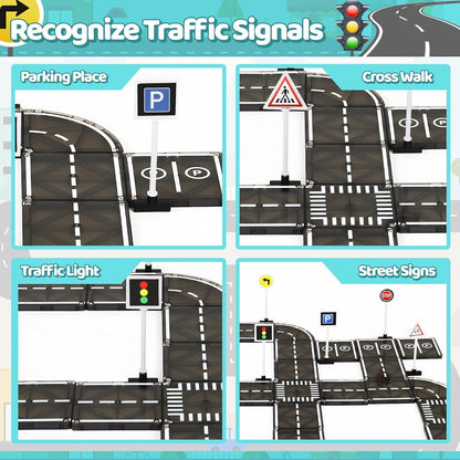 Playmags Road Set - 50 Pieces