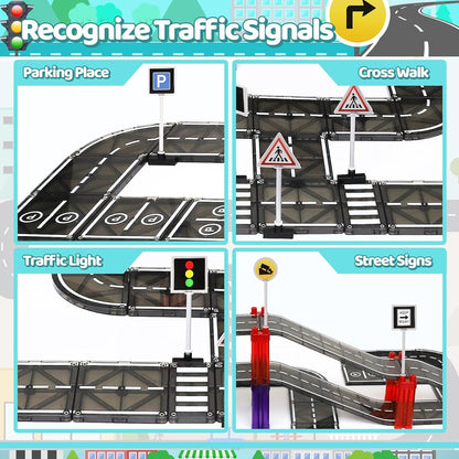 Plamags Road Set - 130 Pieces