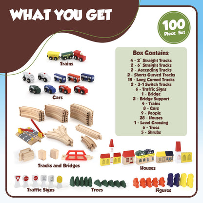 Wooden Train Set - Various Sizes