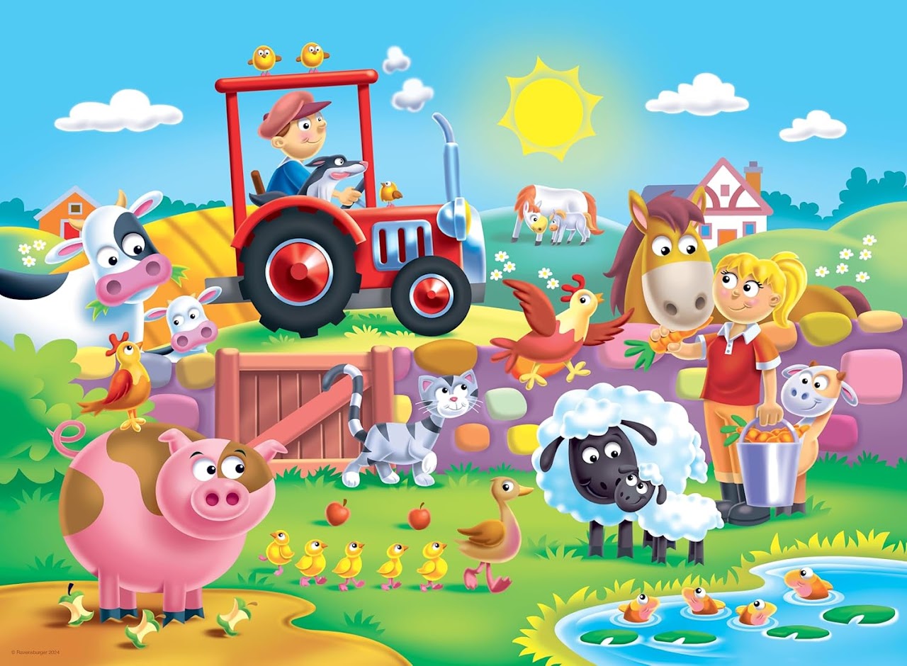 Fun On The Farm Floor Puzzle 16 Pieces