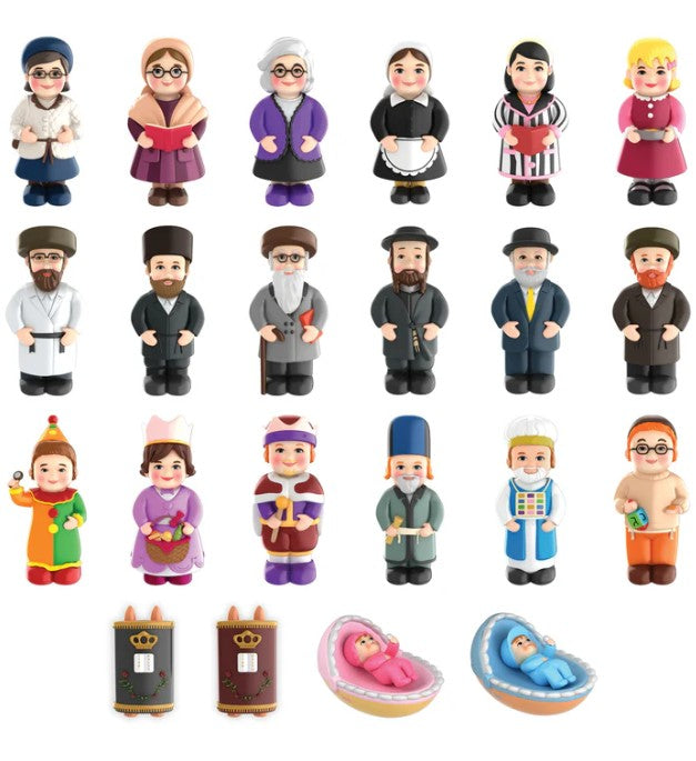 Mitzvah Kinder Bucket 2 (20 Menchees + 2 Sefer Torah Figures)