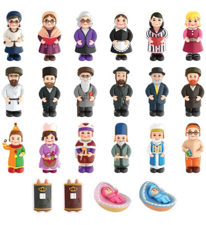 Mitzvah Kinder Bucket 2 (20 Menchees + 2 Sefer Torah Figures)