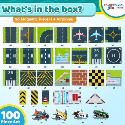 Playmags Airport Set 100 Pieces
