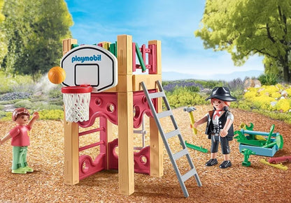 Playmobil My Life Outdoor Play Area With Carpenter