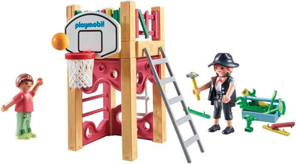 Playmobil My Life Outdoor Play Area With Carpenter